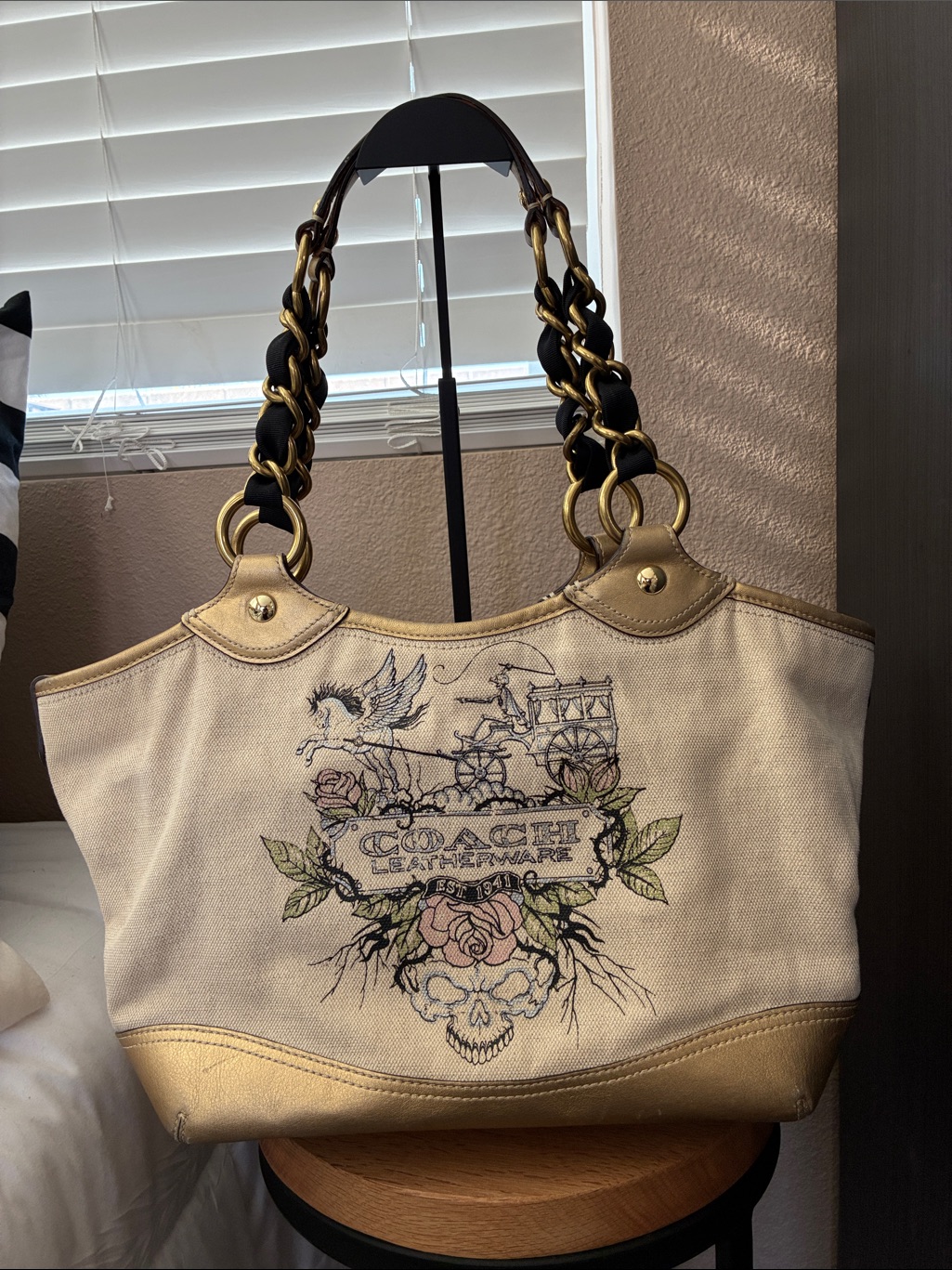Rare Y2k Coach Tattoo Collection Pegasus Tote Style 13661